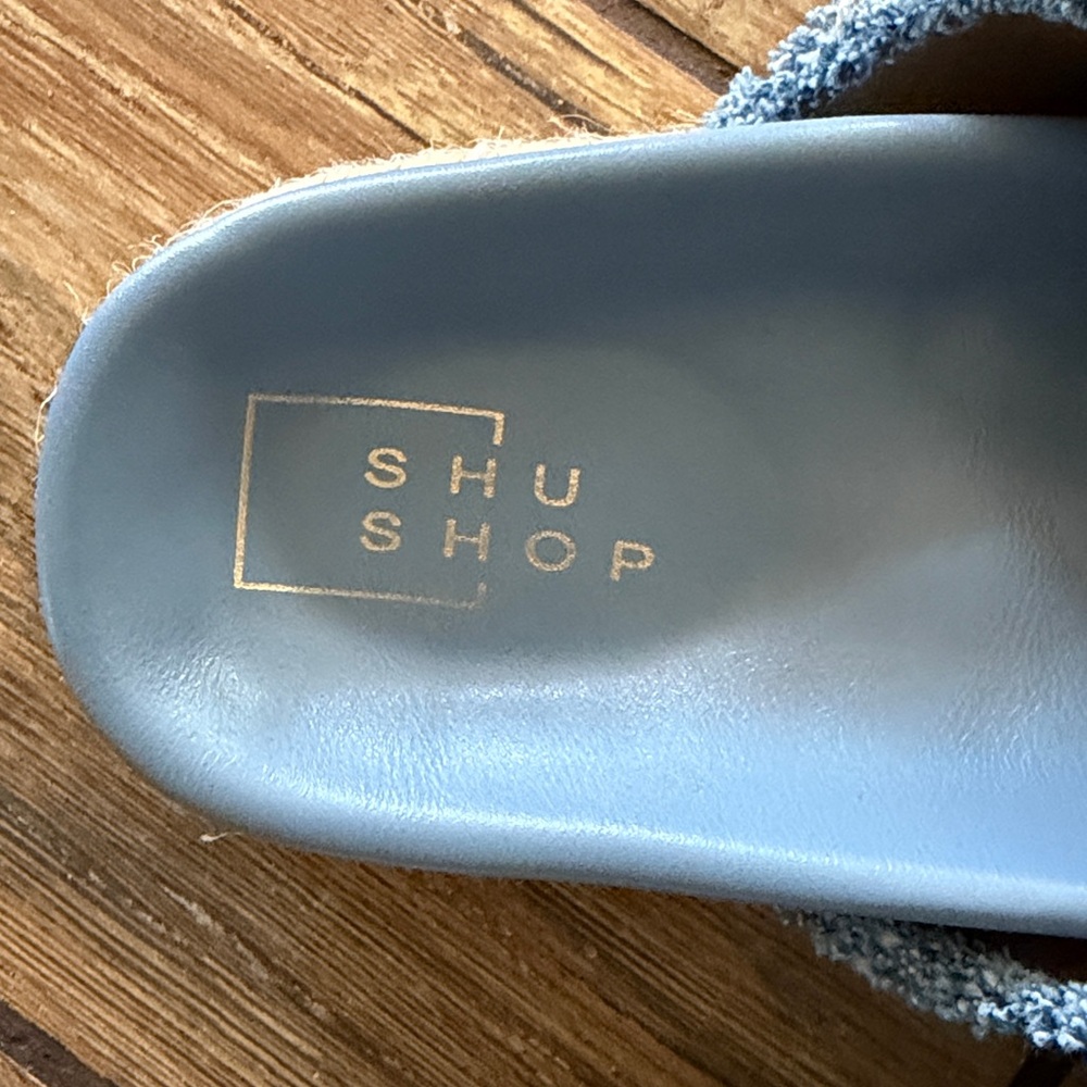 ShuShop Denim Blue Casual Slides - Picture 2 of 4